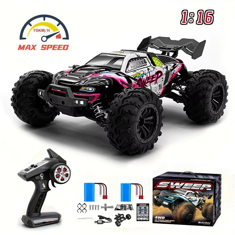 Coche RC 1/16 4x4 Teledirigido 16101PRO/16102PRO Sin escobillas 70KM/H 2.4G Eléctrico de alta velocidad Modelo de juguete todoterreno para drift