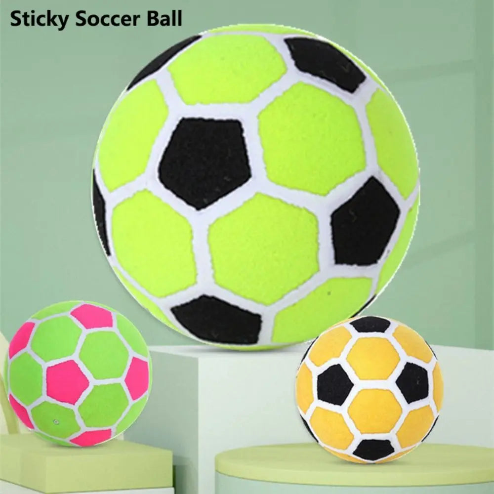 Balón de Fútbol Adhesivo Tamaño 4, Inflable, Colorido, con Cinta Mágica, Superficie de Velcro, Tacto Suave, de Fieltro