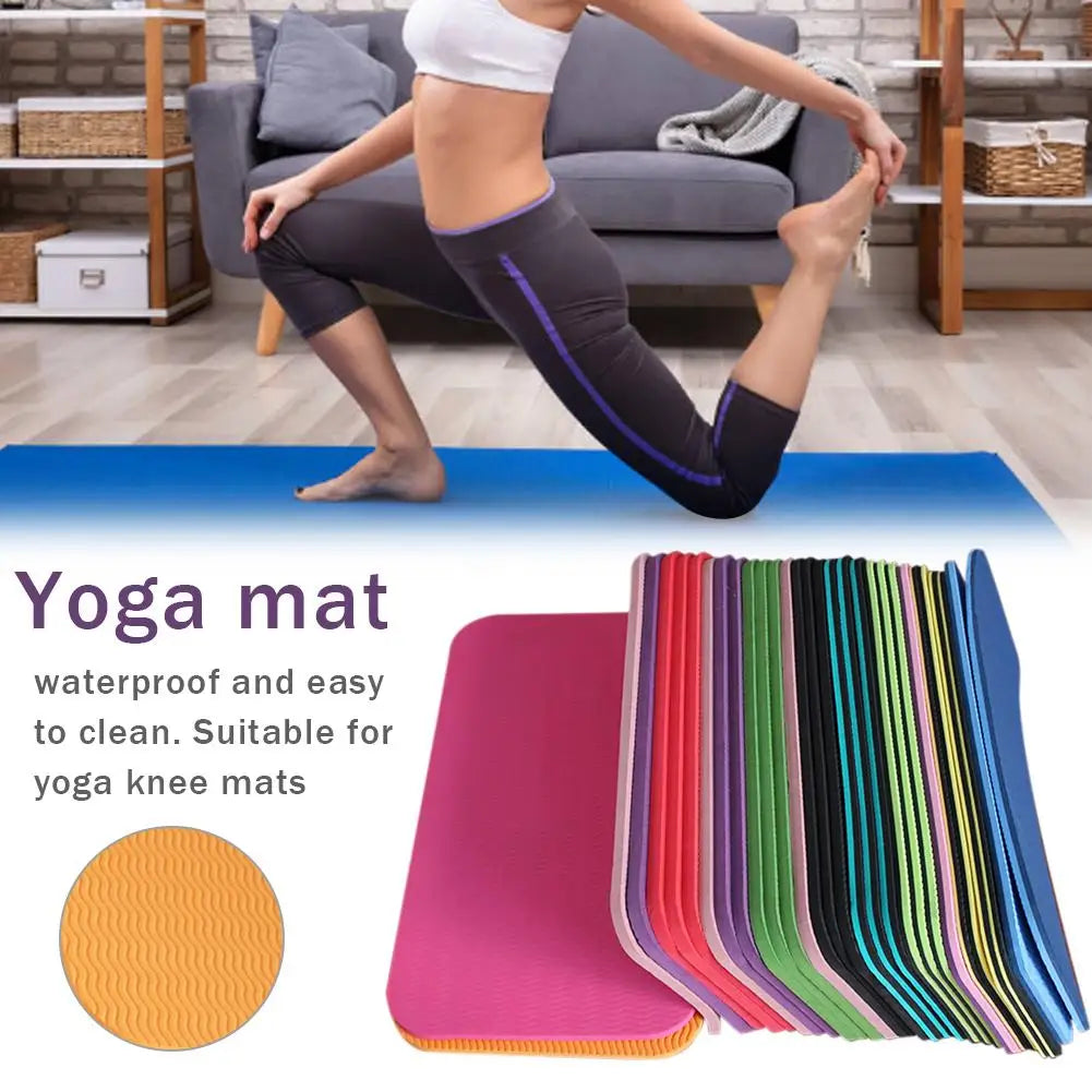 Colchoneta de yoga para fitness en casa, tapete de ejercicio con soporte, colchoneta de TPE gruesa antideslizante para rodillas, soporte para fitness y moldeado corporal.