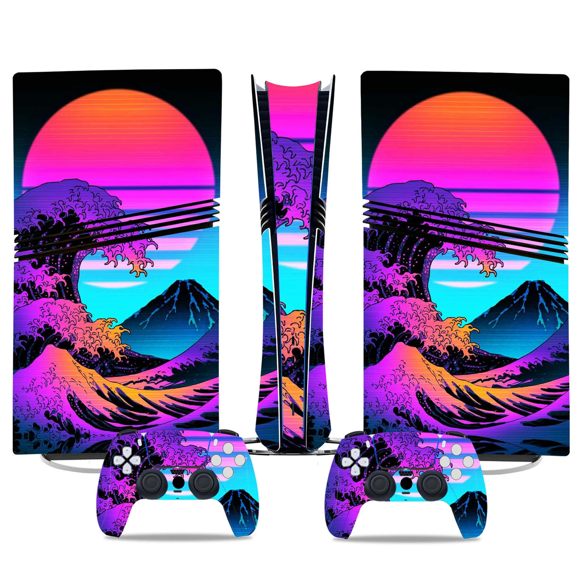 Juego completo de adhesivos protectores para consola PS5 Pro Digital y 2 mandos