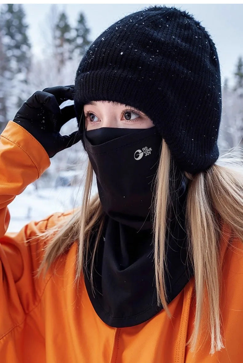 Mascarilla de esquí con forro polar para hombre y mujer, polaina cálida a prueba de viento de secado rápido para ciclismo, correr, Snowboard, cubierta para todo el rostro
