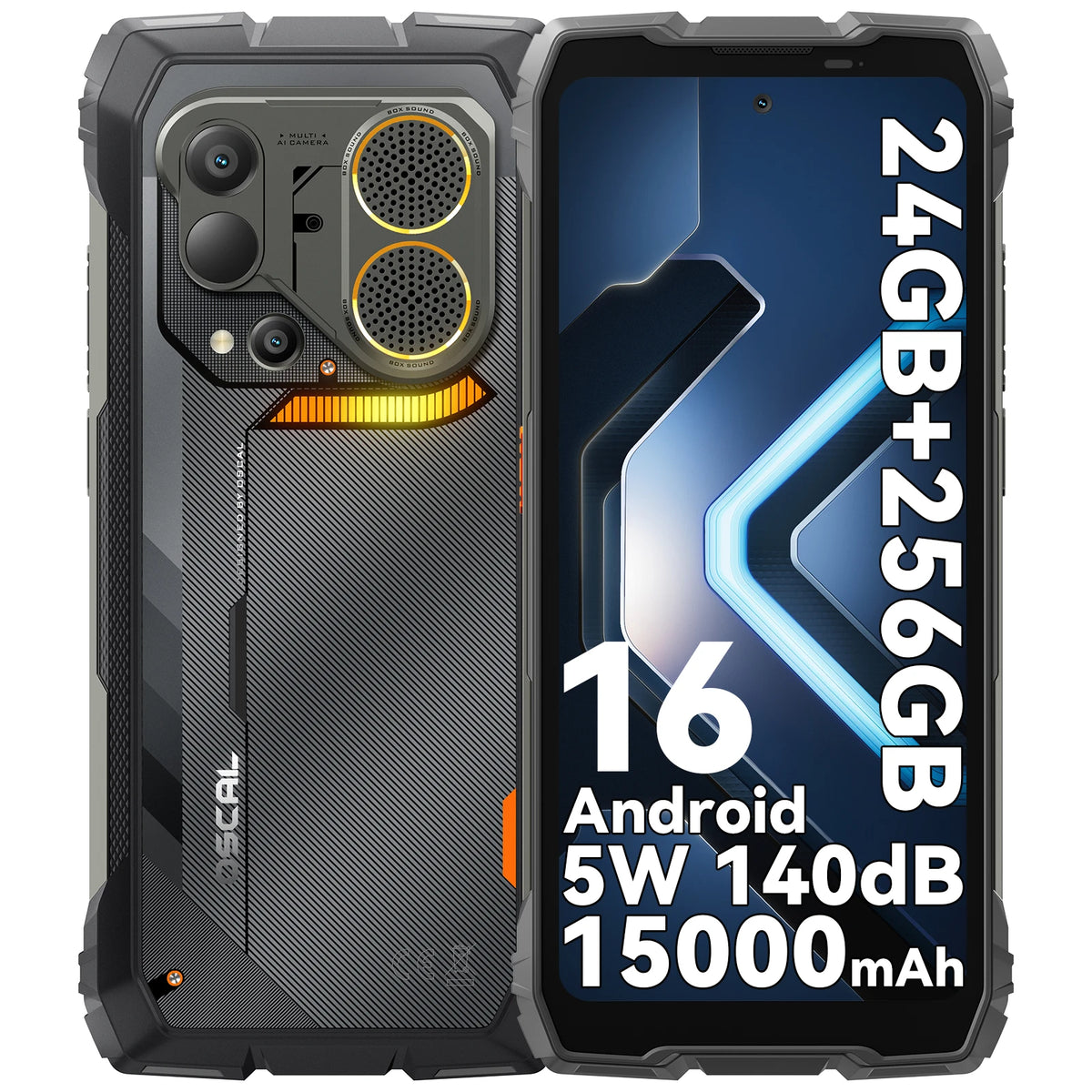 Smartphone resistente con cámara térmica Blackview OSCAL PILOT 6, MTK G100, pantalla de 6,67" 2,4K 120Hz, 12GB 256GB, batería de 10000mAh, Dual 4G