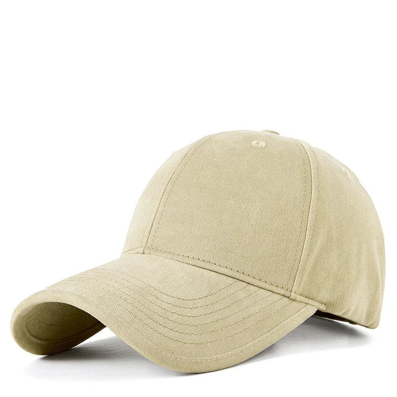 Gorra de béisbol de algodón extragrande color verde oliva 2026 para hombre, estilo casual, lisa, con cierre a presión, para cabezas grandes, deportiva, para el sol, 56-60 cm 60-65 cm