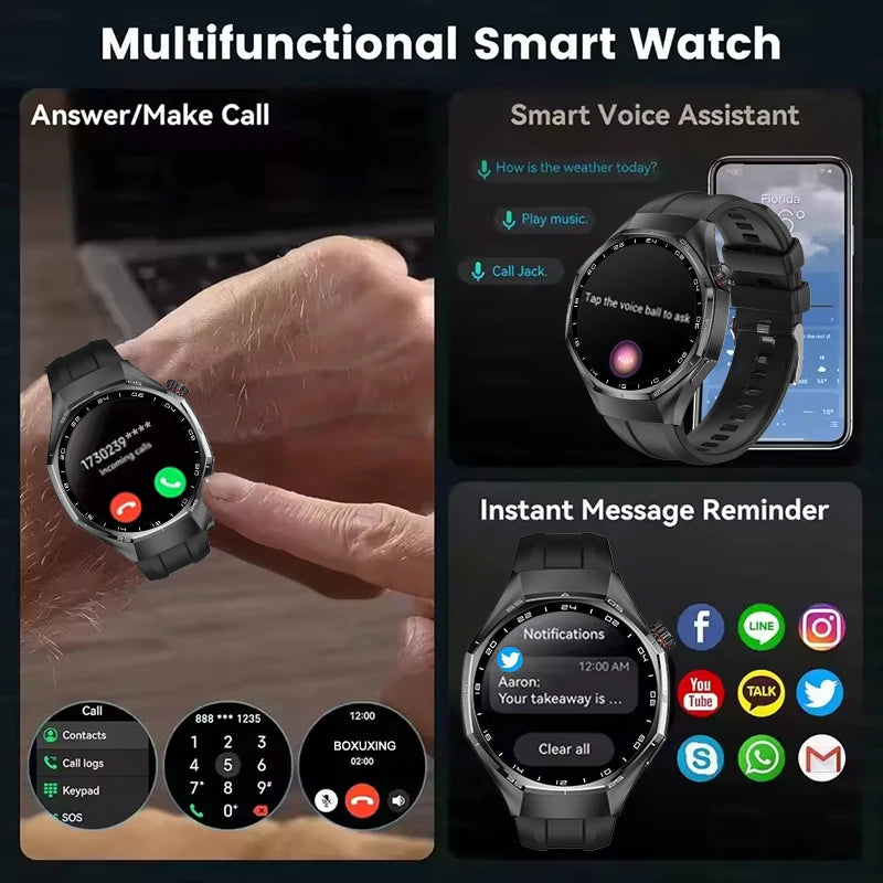 Reloj inteligente 2026 Nueva Versión Global Watch 6 Pro GPS para hombre, pantalla AMOLED, seguimiento deportivo, llamada Bluetooth, smartwatch resistente al agua