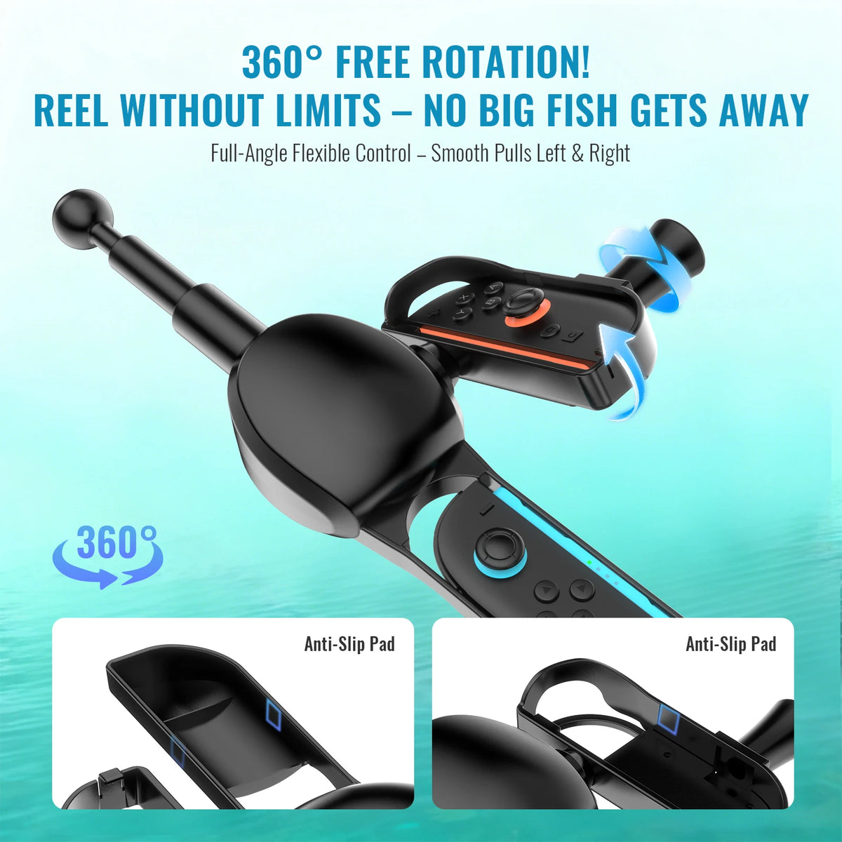 Caña de pescar NS2285 para Switch 2 con llave R, Kit de juego de peces para Switch 2 para pesca legendaria/Pesca Star World Tour/The Strike