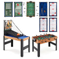 Juego de mesa combinado 14 en 1 de colores naturales con hockey, billar, tenis de mesa, bowling, baloncesto, futbolín, envío desde almacén local