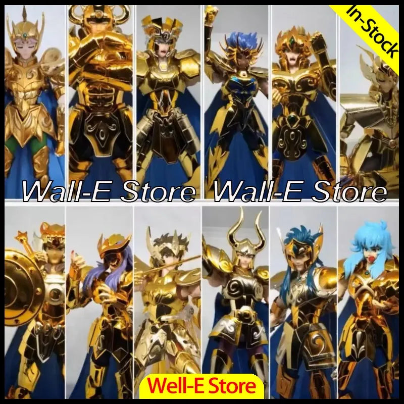 En stock: Figuras de acción de los Caballeros de Oro de Saint Seiya Myth Cloth EX: Capricornio Shura / Leo Aiolia / Aries Mu / Libra Dohko / Virgo