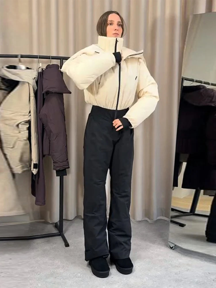Monos ajustados con cremallera para mujer, peludos, manga larga, línea de cintura alta, moda de otoño 2025, mono informal de calle para mujer