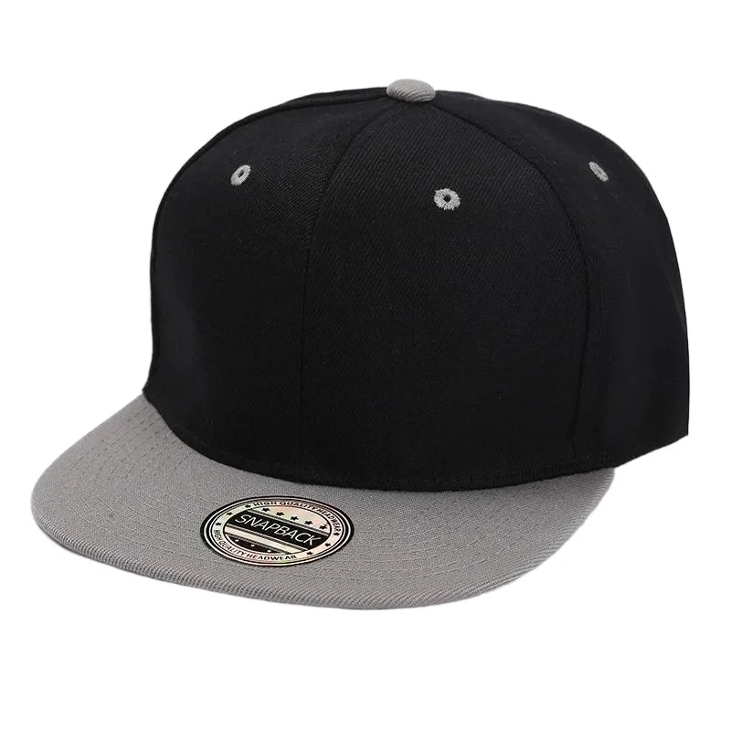 Gorra de béisbol de estilo hip-hop para hombre, tendencia coreana, moda urbana, versátil, color negro, para actividades al aire libre, baile urbano, de ala plana.
