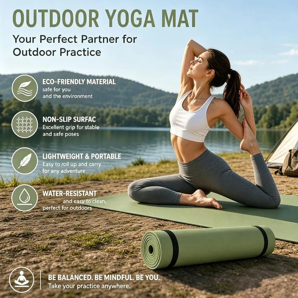 1PCS Tapete de Yoga Plegable para Ejercicio, Tapete de Pilates, Tapete de Espuma Gruesa y Cómoda para Entrenamiento, Tapete Portátil para Viajes y Ejercicio