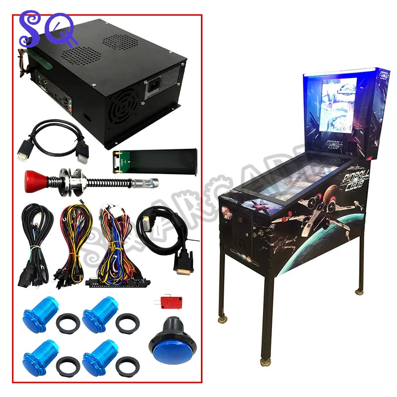Máquina de Pinball DIY, juego de máquina de Pinball 96 en 1, máquina de Pinball clásica para niños, Club de juegos electrónicos que funciona con monedas
