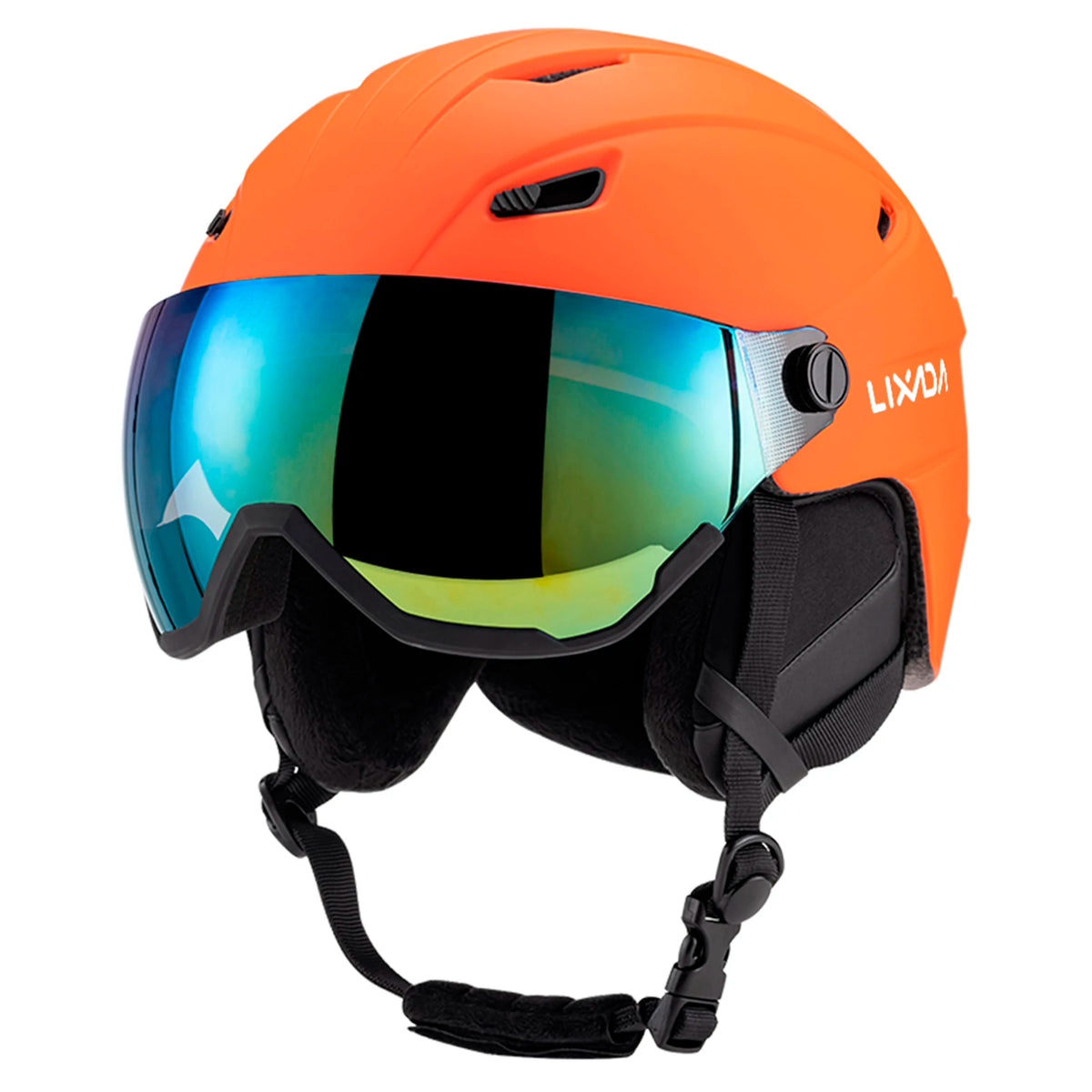 Casco de Snowboard para mujer y casco de esquí integrado para hombre con gafas de visera extraíbles casco de esquí protector