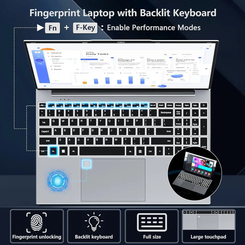 Computadora Portátil 2026 Intel Core I9 10980HK 9900U con Windows 11 Pro, 16GB de RAM, 1TB/2TB SSD, Laptop para Juegos, 15.6"