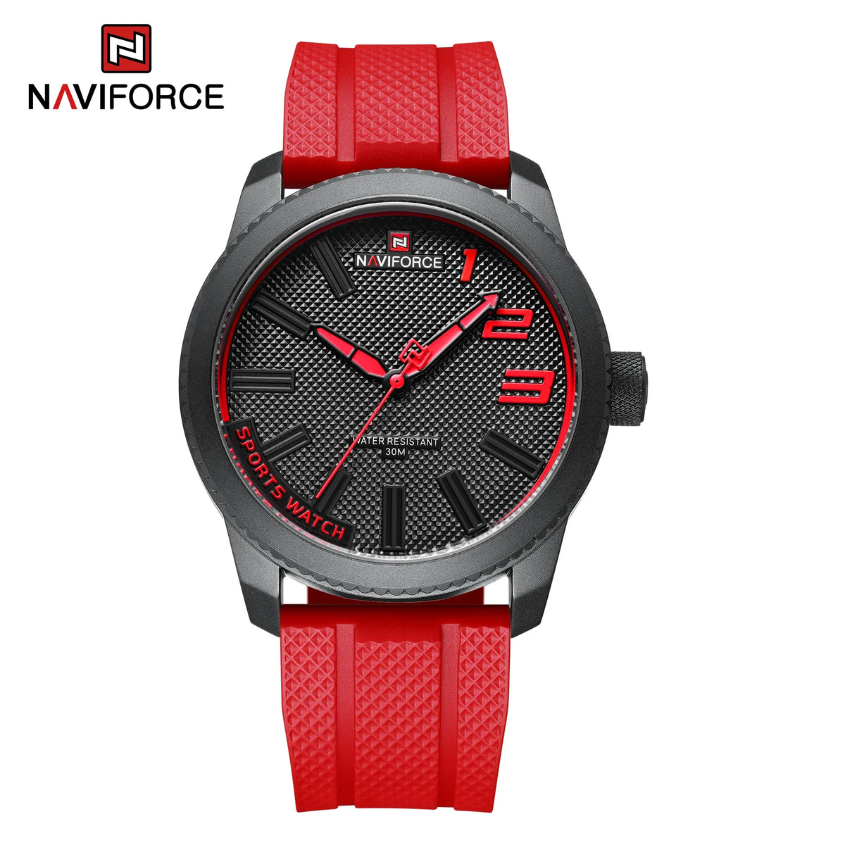 Reloj de pulsera NAVIFORCE moderno para hombre, esfera grande, estilo militar deportivo, resistente al agua, con correa de TPU, reloj casual para hombre