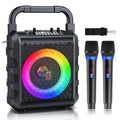 Altavoz Inalámbrico FanFun, Altavoz Bluetooth Portátil con Micrófono y Luz LED, Máquina de Karaoke, Sistema de Karaoke para el Hogar