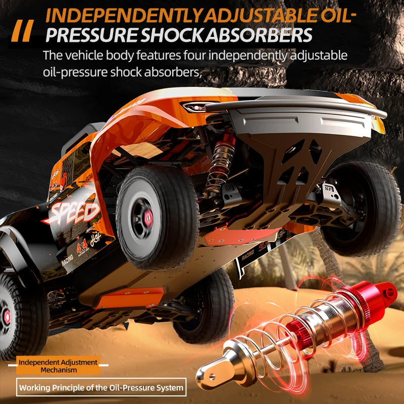 Coche RC 4WD sin Escobillas a Escala 1:8, 100 KM/H, Coche de Carreras de Alta Velocidad con Tracción en las Cuatro Ruedas, Vehículo Todoterreno, Juguete de Control Remoto