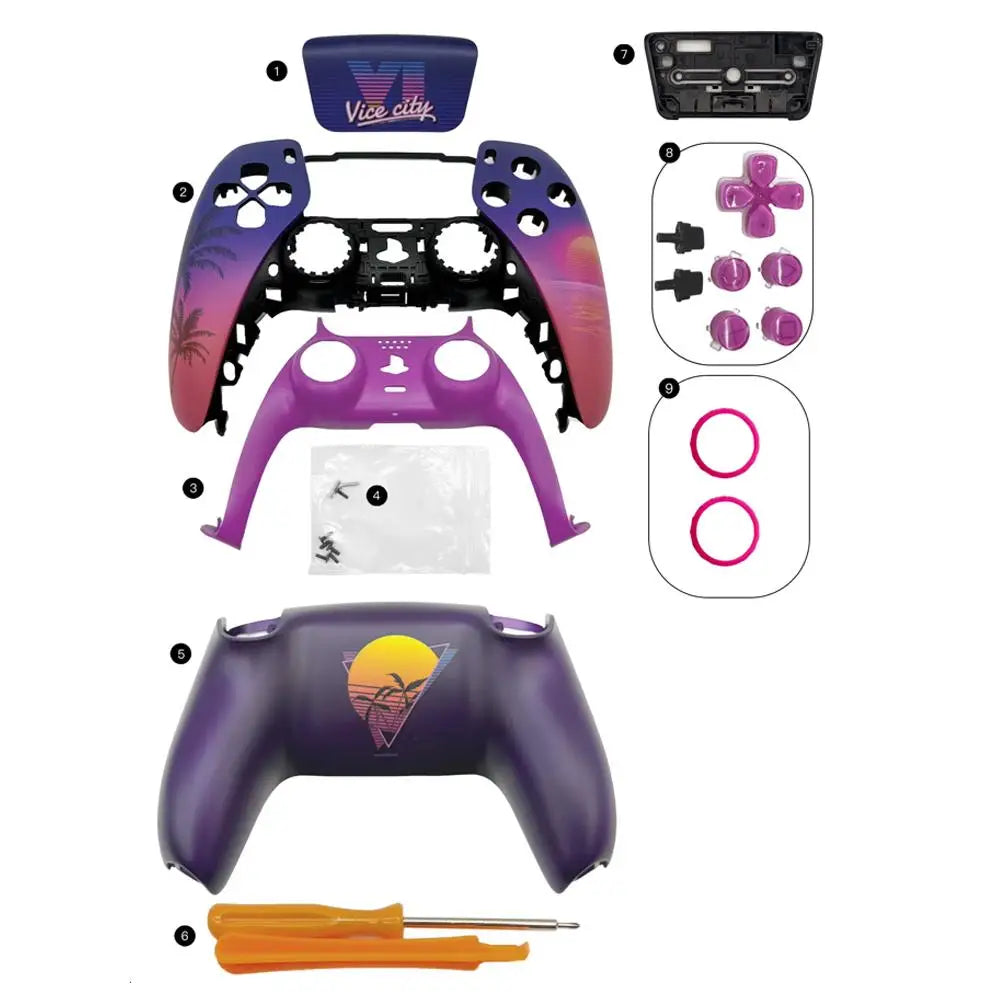 Matte Replacement Faceplate Shell For PS5 DualSense Controller Housing Case DIY Mod Game Controller Accessories
