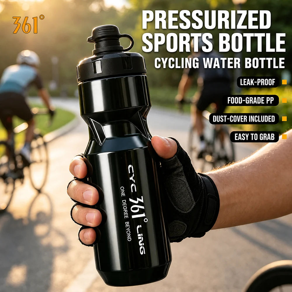 Botella de agua para bicicleta de 361 grados, 710ml, gran capacidad, botella para beber para ciclismo, botella de agua a prueba de fugas, accesorios para bicicleta