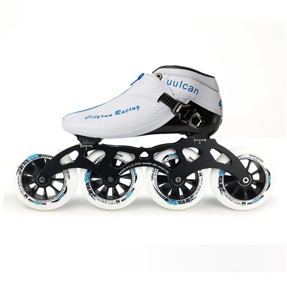 Japy-Patines en línea de fibra de carbono para competición profesional, botas con cremallera, Similar a Powerslide, Cityrun Speed, 2019