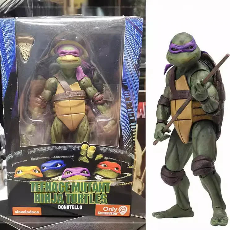 Figura de acción articulada de 7 pulgadas Neca Teenage Mutant Ninja Turtles versión película de 1990, edición limitada, modelo decorativo, juguetes