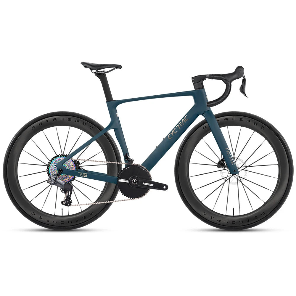 Bicicleta de carretera de carbono ultraligera con cambio electrónico inalámbrico GEX de 13 velocidades y frenos hidráulicos de competición