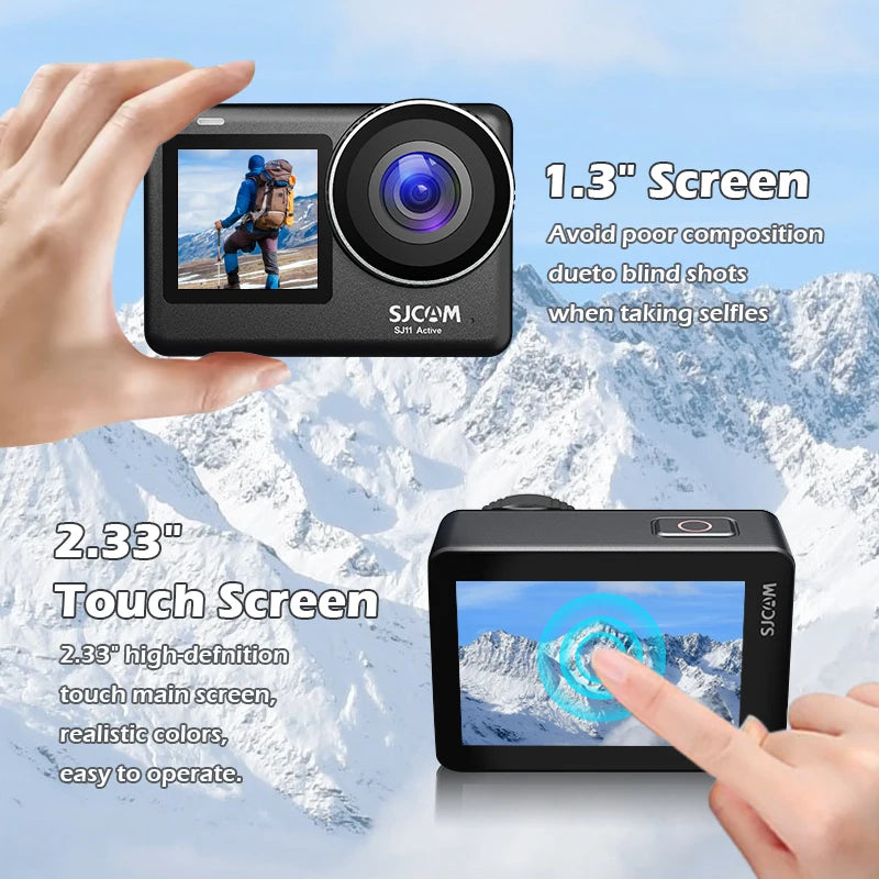 Cámara de Acción Activa SJ11 4K HD 20MP con Pantalla Táctil de 2.33'', Resistente al Agua, WiFi 5G, Video HDR Activo, Cámara Deportiva en Vivo
