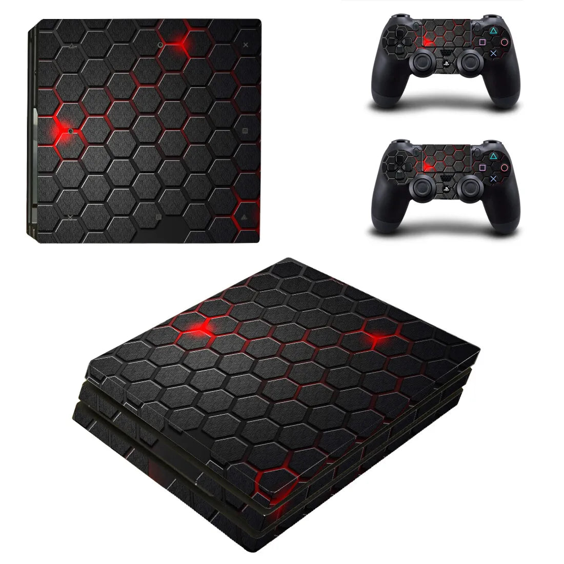 Adhesivo de vinilo personalizado con diseño propio para consola PS4 Pro y mandos