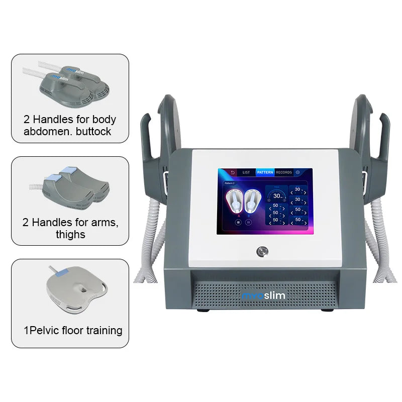 Dispositivos de estimulación muscular EMS Myoslim 7500W, masajeadores corporales, máquina de belleza profesional para quemar grasa, perder peso y adelgazar.