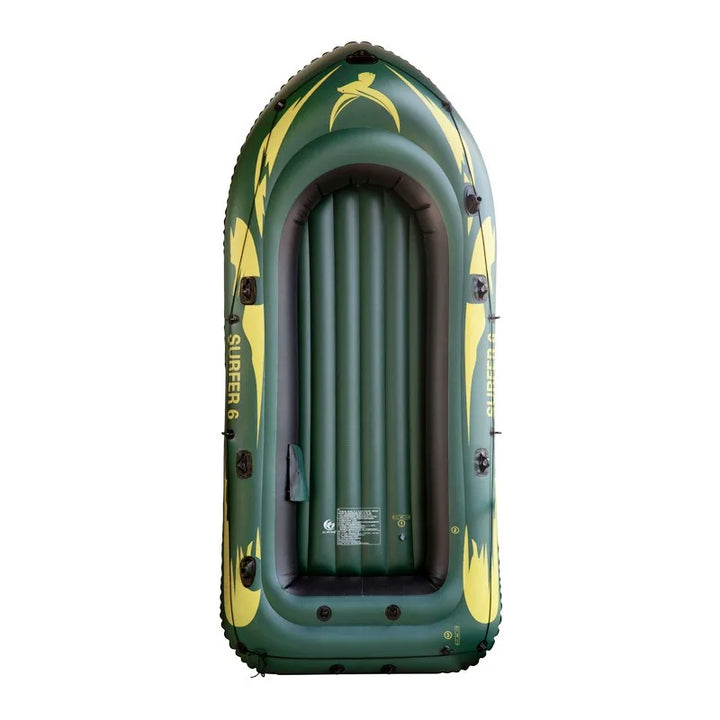 Bote de Pesca Inflable Resistente, Kayak Plegable de PVC Portátil con Remos de Aluminio y Bomba de Aire para Lago o Río
