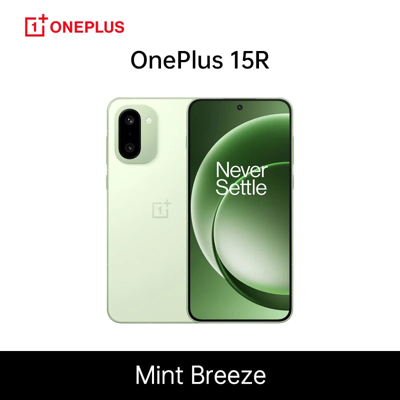 Smartphone OnePlus 15R Versión Global 5G, 12GB+256GB, 12GB+512GB, Snapdragon 8 Gen 5, 7400mAh, Pantalla de 165Hz, IP69, Negro