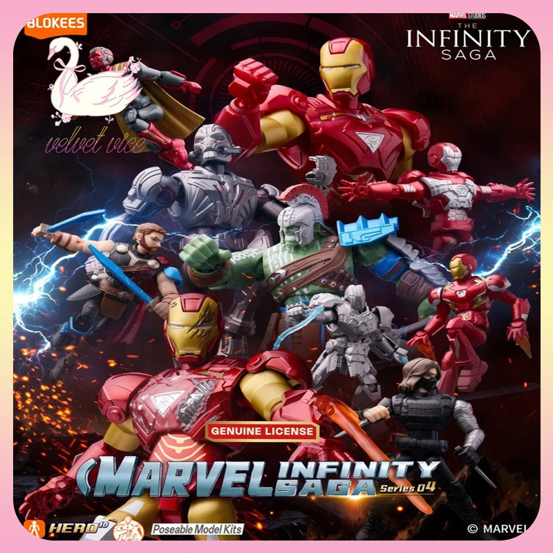 Blokees Marvel Infinity Saga Versión Galáctica Serie 04 Figuras Caja Sorpresa Iron Man Juguetes Coleccionables Anime Regalo para Niño