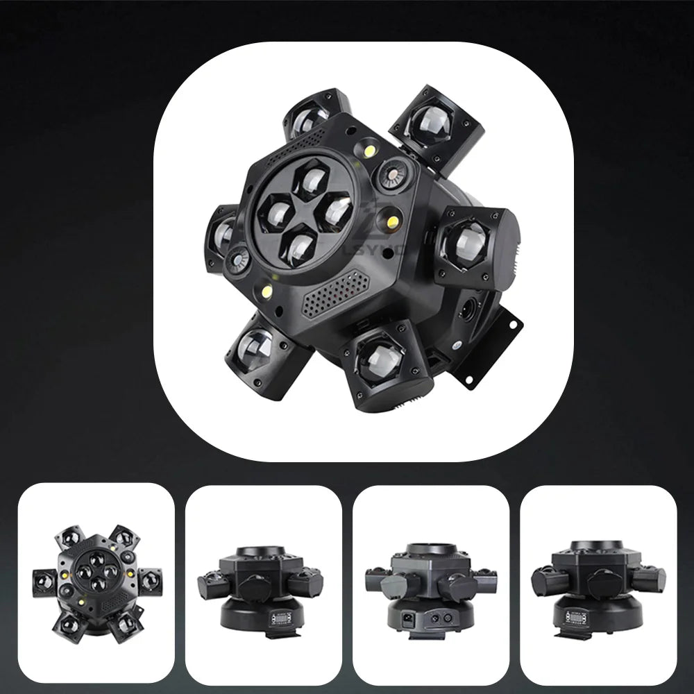 Luz de discoteca DJ Moving Head de 150W con control remoto, luces giratorias para club nocturno, efecto de escenario estroboscópico con haz LED DMX512 para fiestas, bares y eventos