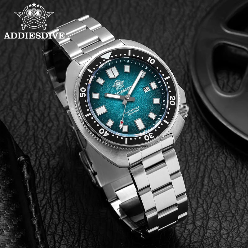 Reloj de pulsera para hombre ADDIESDIVE Japan2115, cristal de zafiro, luminoso ultra brillante BWG9, resistente al agua 200m, reloj de cuarzo de lujo