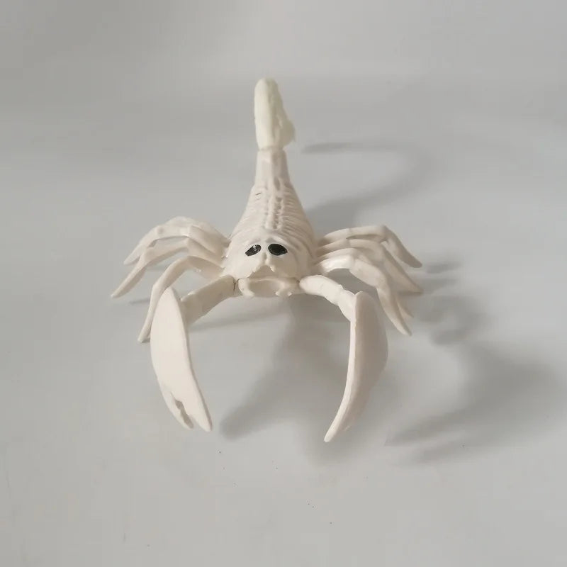 Decoraciones de Halloween: Esqueletos Realistas con Murciélagos y Escorpiones, Huesos de Animales de Plástico para Casas Encantadas, Bares y Bromas