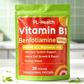 30 Parches Transdérmicos de Benfotiamina, Complejo de Vitaminas B1, B6 y B12 para Energía y un Sistema Nervioso Saludable