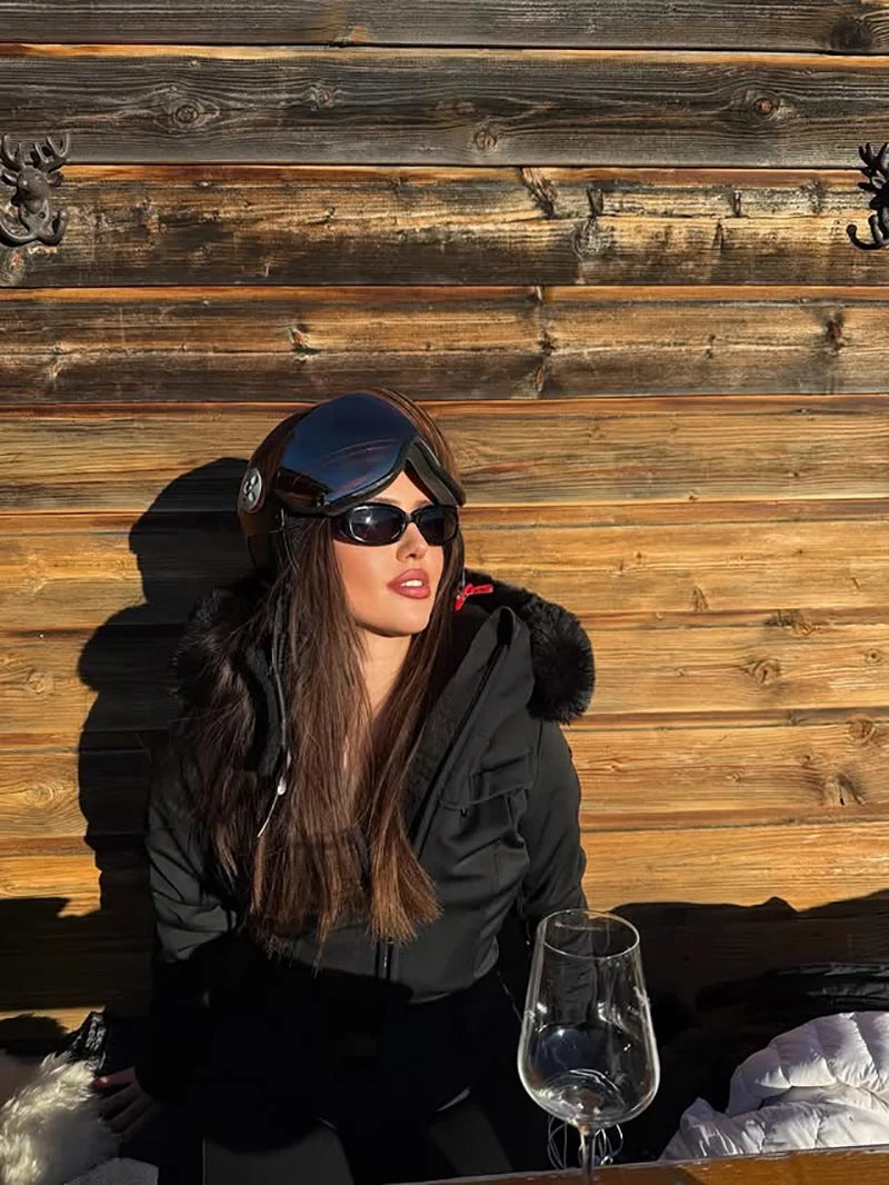 Trajes de Esquí para Mujer, Impermeables, Traje de Nieve de Invierno, Mono con Capucha, Cinturón, Traje de Nieve de una Pieza, Ropa Deportiva para Dama
