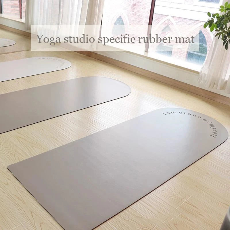 Esteras de Yoga con logotipo personalizable, equipo de Pilates, estera de Yoga de lujo de PU para Fitness profesional antideslizante de goma Natural para mujer