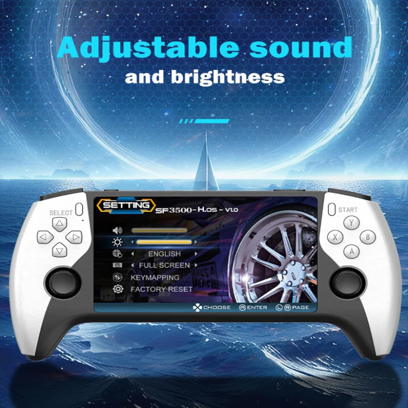 Consola de Juegos 5.0 con Pantalla Grande de Alta Definición, Estilo Retro, Mini Joystick Doble, Estilo Arcade de Lucha para Dos Personas