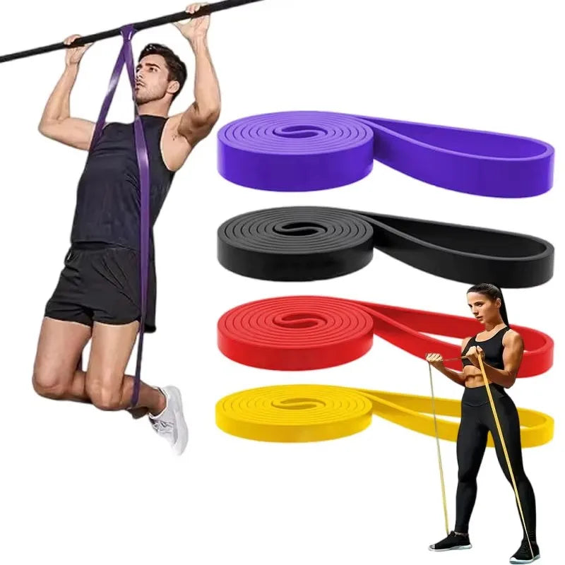 Juego de 4 Bandas de Resistencia de Látex TPE para Yoga, Fitness, Entrenamiento de Tensión, Bandas Elásticas para Ejercicios de Resistencia con Peso