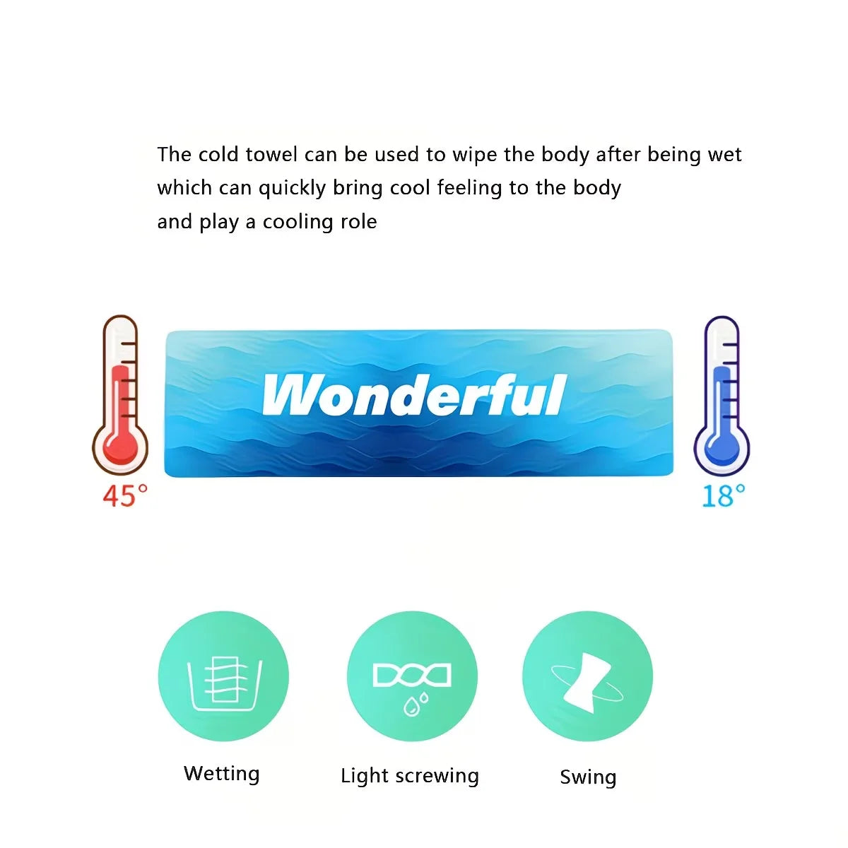 Toalla de Microfibra de Secado Rápido WRELS, Transpirable y Refrescante, con Gran Absorción del Sudor, para Baño, Natación y Running