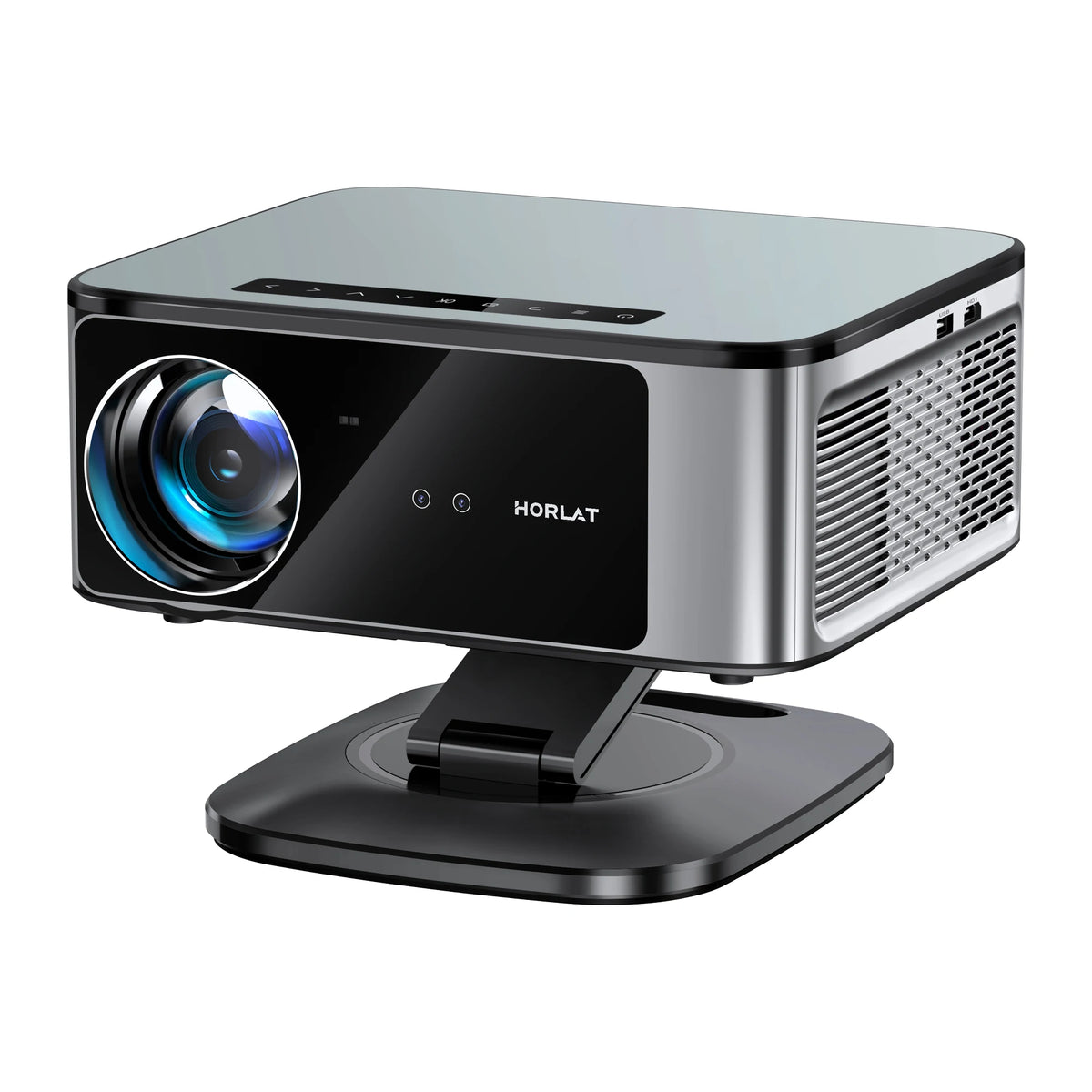Proyector HORLAT 2026 de 45000 Lúmenes 4K Ultra HD con Enfoque TOF, Android 14, WiFi 6, 1080P Full HD, Proyector de Cine en Casa con Luz Diurna