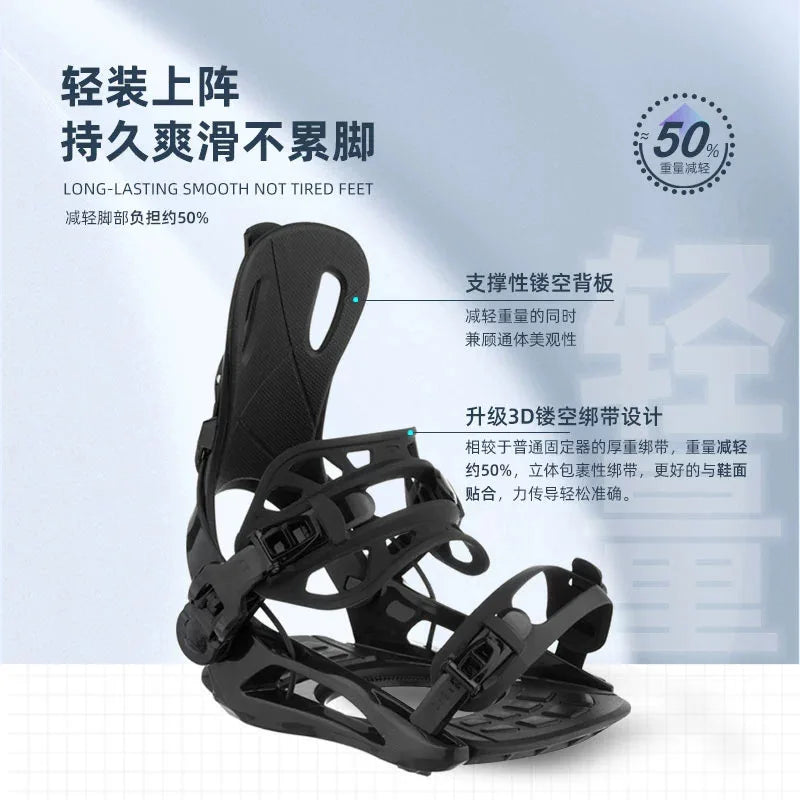 Fijaciones para snowboard, fijador de desgaste rápido SP, fijaciones versátiles para tabla de esquí, corte de esquí, flor plana, correa para snowboard para mujer, hombre