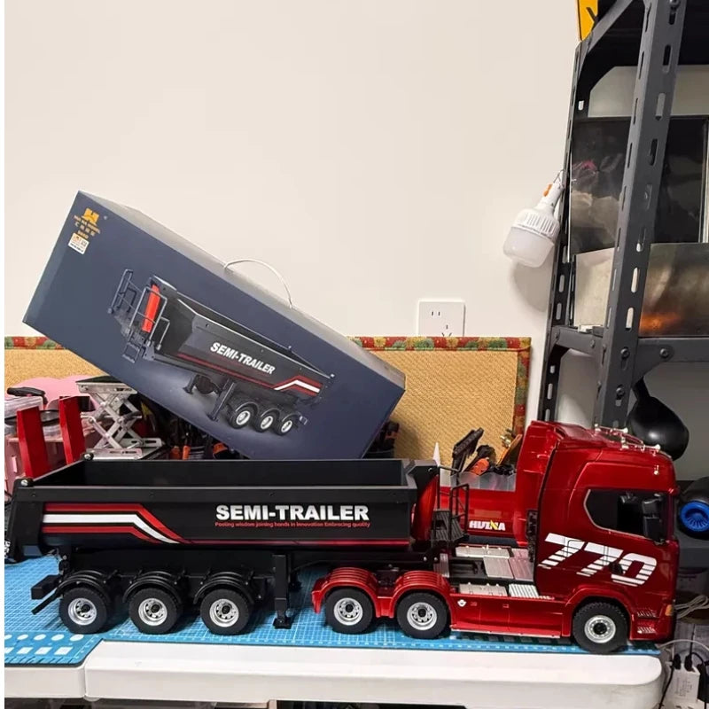 Huina 2026 Nuevo Coche de Aleación 1509 Camión de Ingeniería Scania Modelo 2.4G Juguete de Control Remoto Coche de Simulación a Control Remoto Regalo