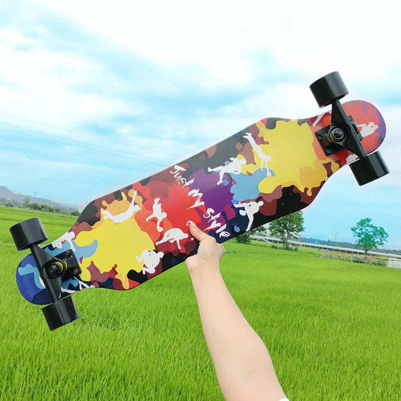 Patineta de Calle Profesional para Danza, Longboard, Tabla de Cruising, Apta para Hombres, Mujeres, Niños y Nuevos Conductores