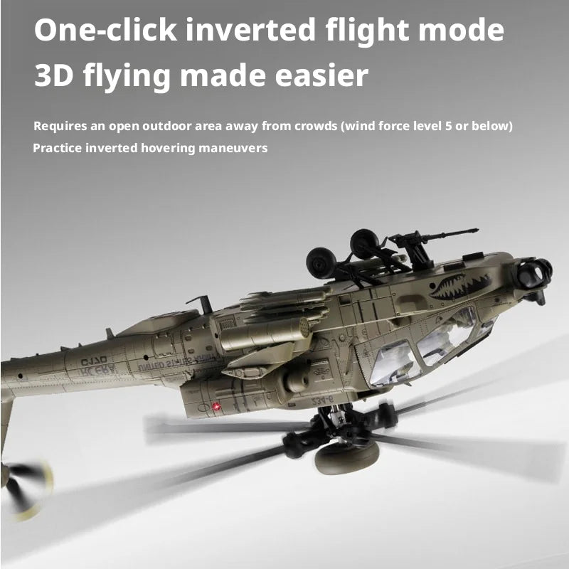 Helicóptero RC ERA C170 AH-64D Apache Militar, Escala 1:48, 6 Canales, Sin Alerón, Rotor Único, Mantenimiento de Altitud, Acrobacias, Avión RC para Adultos