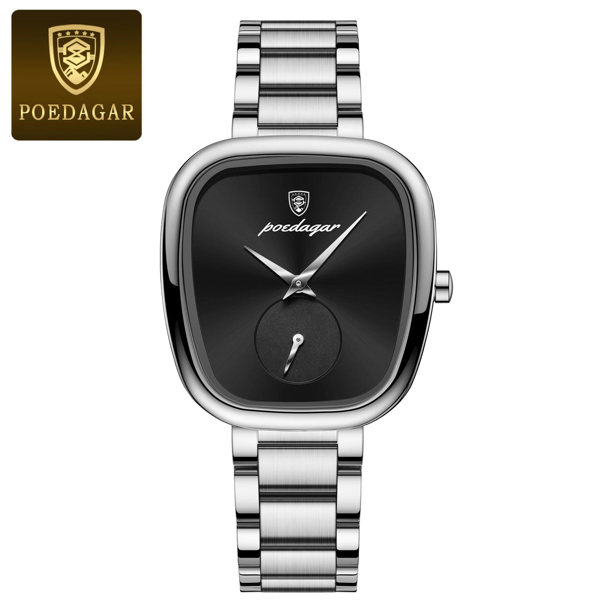 Reloj de pulsera original y exquisito para dama POEDAGAR, reloj de cuarzo resistente al agua de acero inoxidable, reloj de moda elegante para mujer