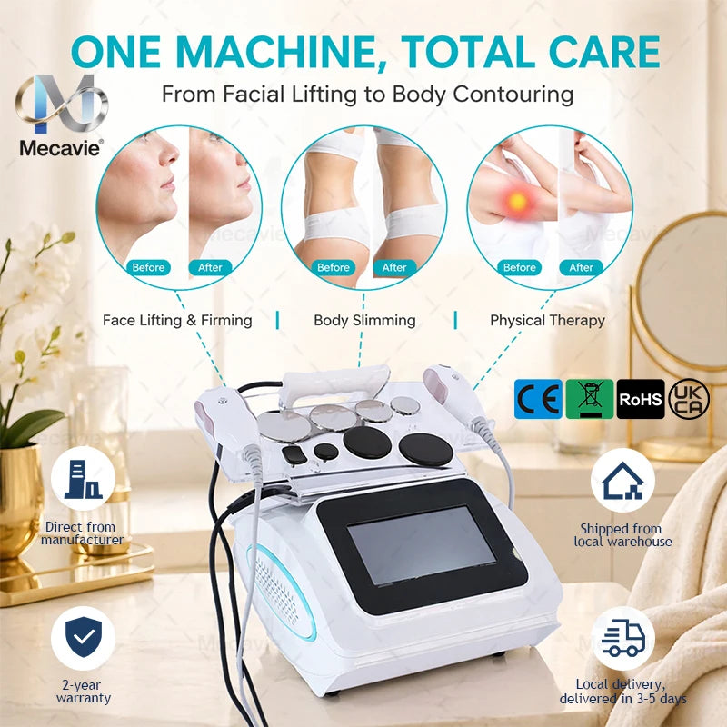 Máquina de Radiofrecuencia Tecar 448KHz 2026 con 4 Sondas, Alivio del Dolor, Relajación Muscular, Lifting Facial, Adelgazamiento Corporal, Dispositivo Multifuncional para Hogar y Salón