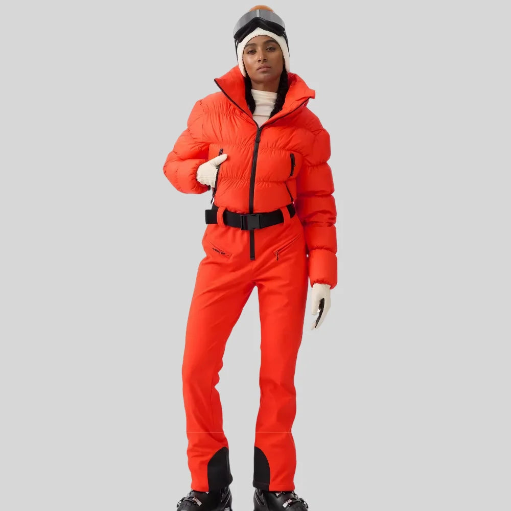 Nuevo estilo de moda, ropa de esquí para mujer, chaquetas para deportes al aire libre, ajustada, ropa de esquí de ocio de una pieza, conjuntos de trajes exquisitos clásicos