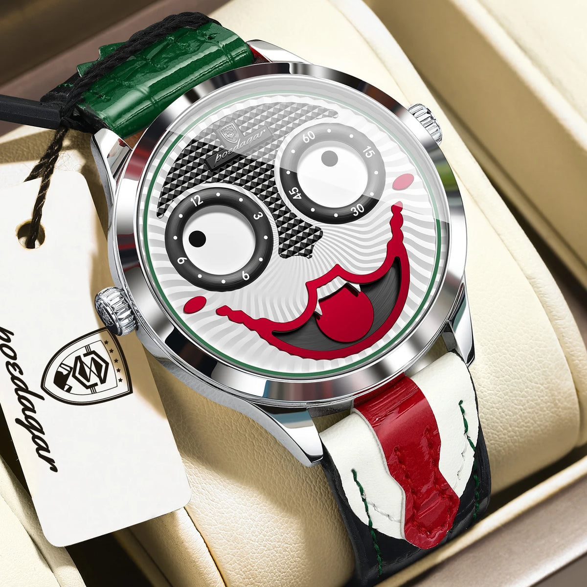 Reloj para hombre POEDAGAR original y único, de cuarzo, resistente al agua, de alta calidad, con correa de piel, estilo moderno y casual.