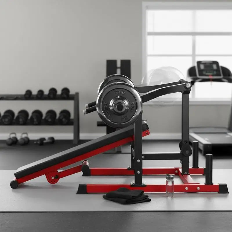 Banco de press de pecho con capacidad de carga de 204 kg, banco ajustable plano e inclinado con brazos independientes, equipo para parte superior del pecho, máquina de fitness para el hogar para entrenamiento de músculos pe